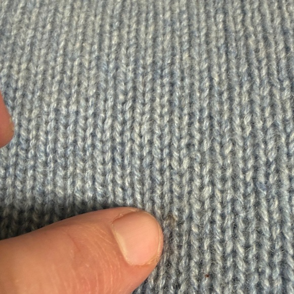 360 Cashmere Blue Mock Neck Sweater | Medium - Picture 8 of 11